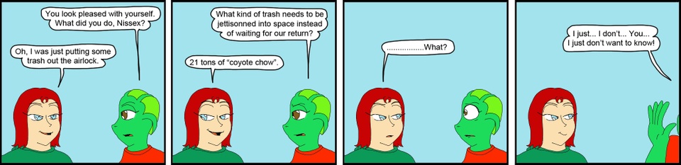 867 - Dumping trash into space