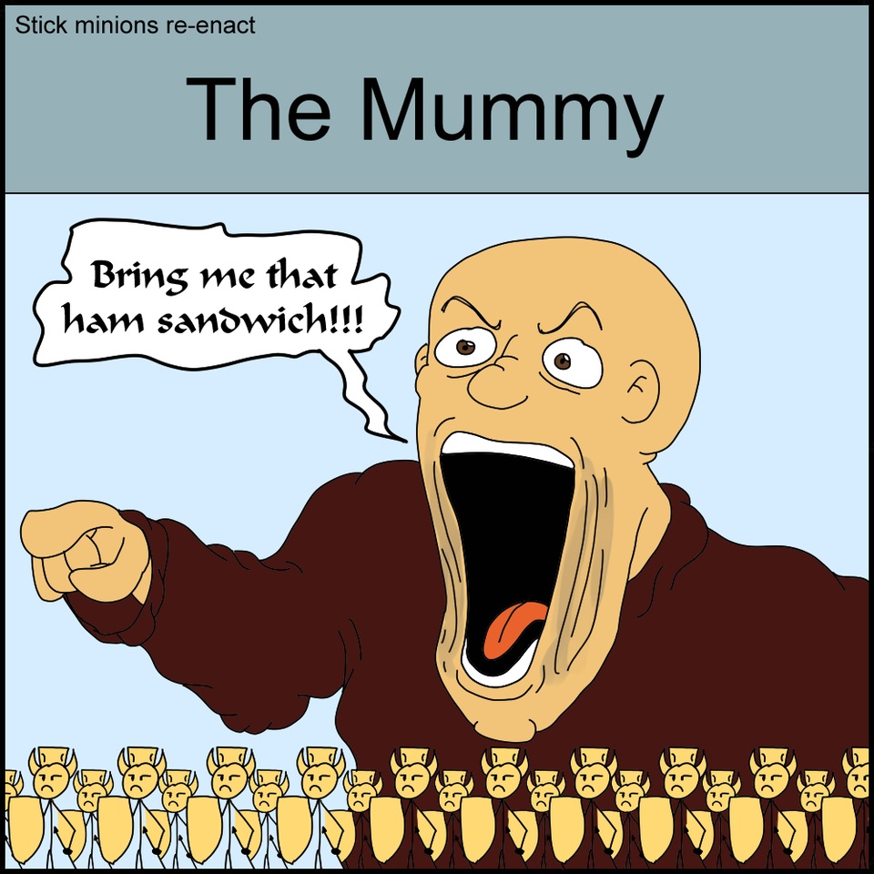 1034 Stick minions Re-enact The Mummy