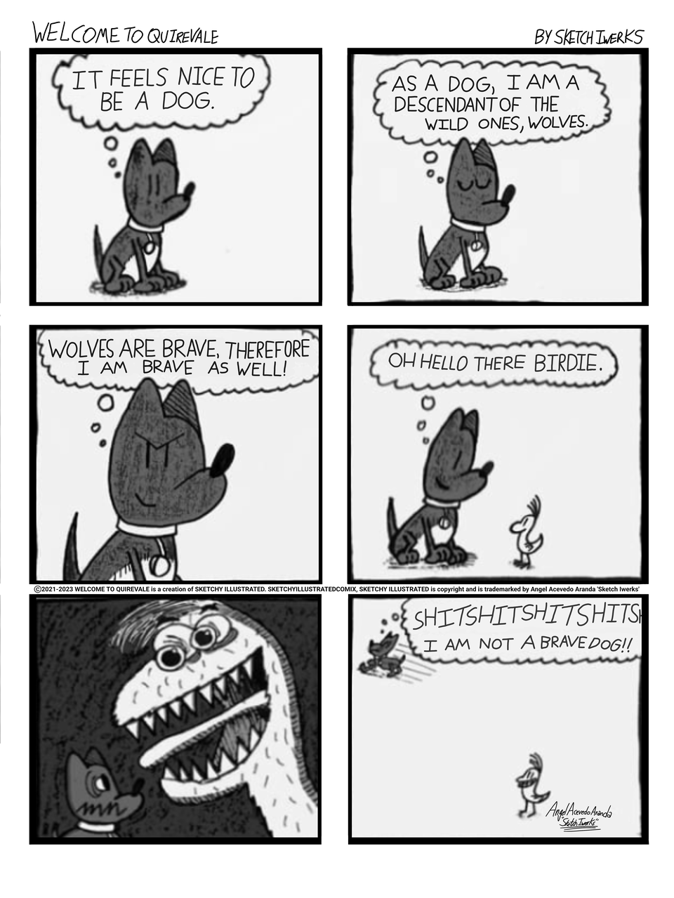 "Another Dog-Gone Quirevale comic!"