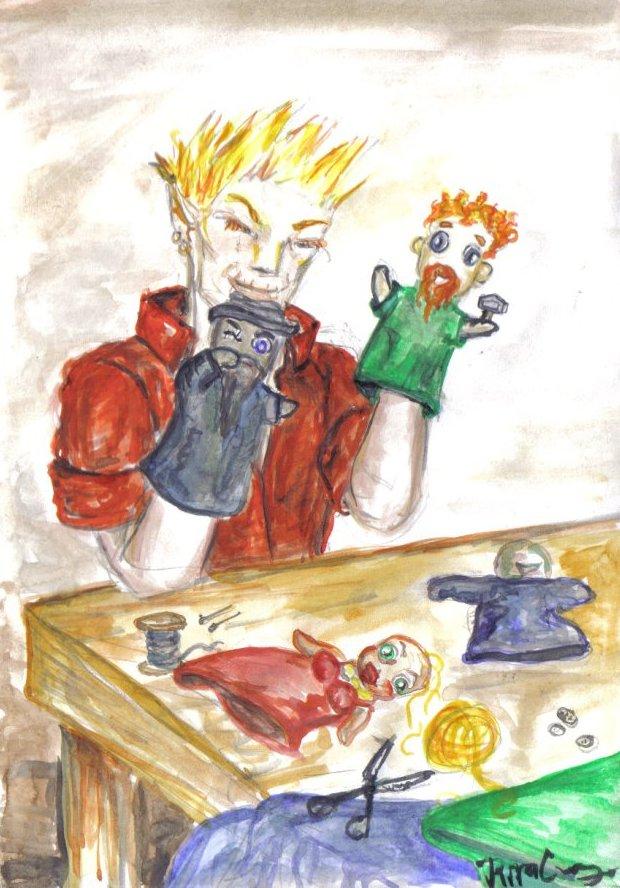 (Sock-puppets)