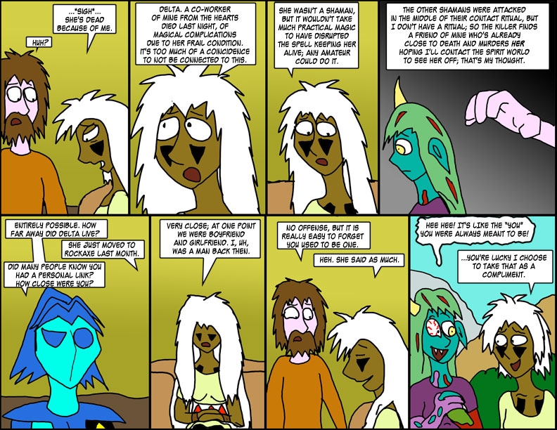 CH 9, Page 32, "She's dead because of me."