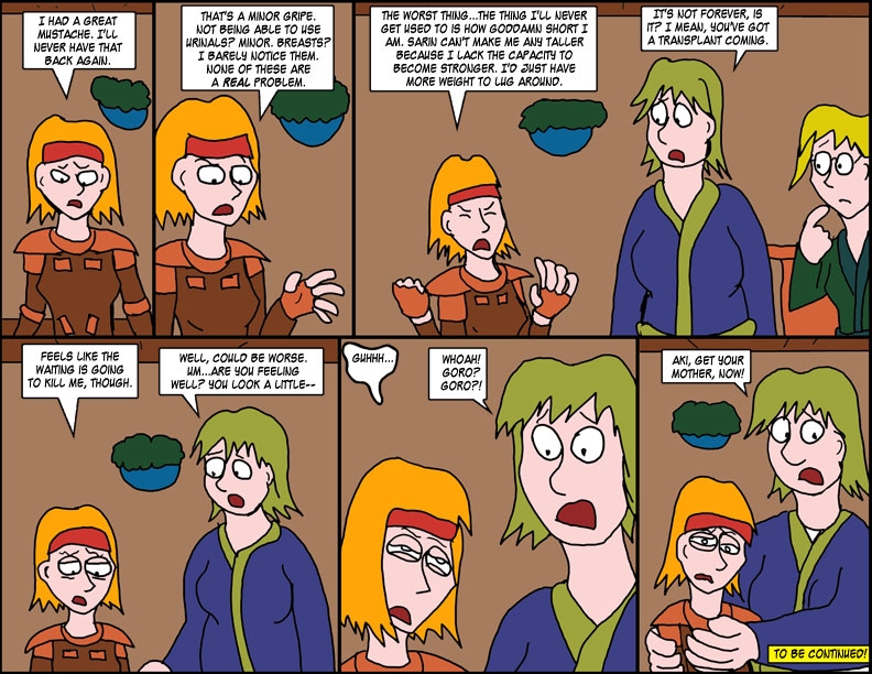 Ch 9, Page 54, Goro's Not Well