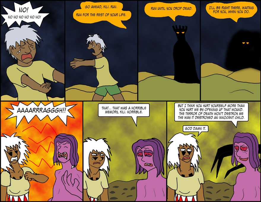 Ch 15, Page 8, "Run, until you drop dead..."