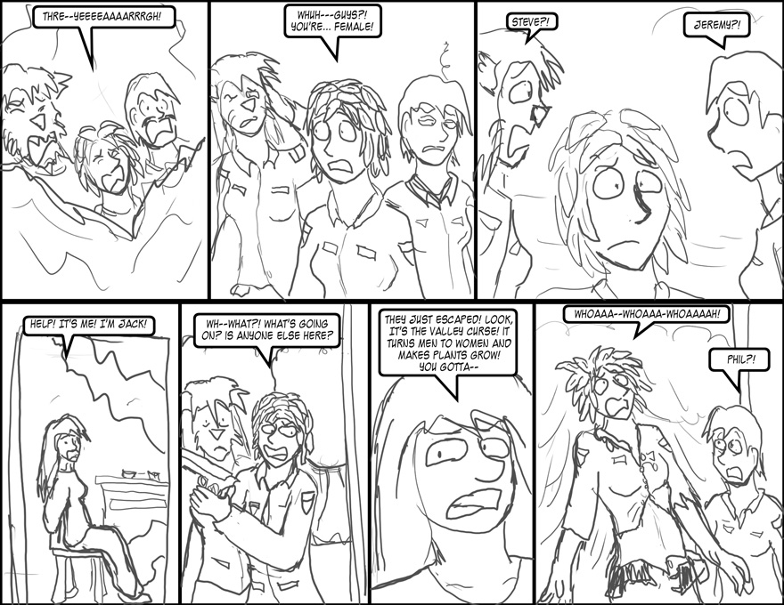 Rough Ch 17, Pg 27, Two women and a dryad, zapped!