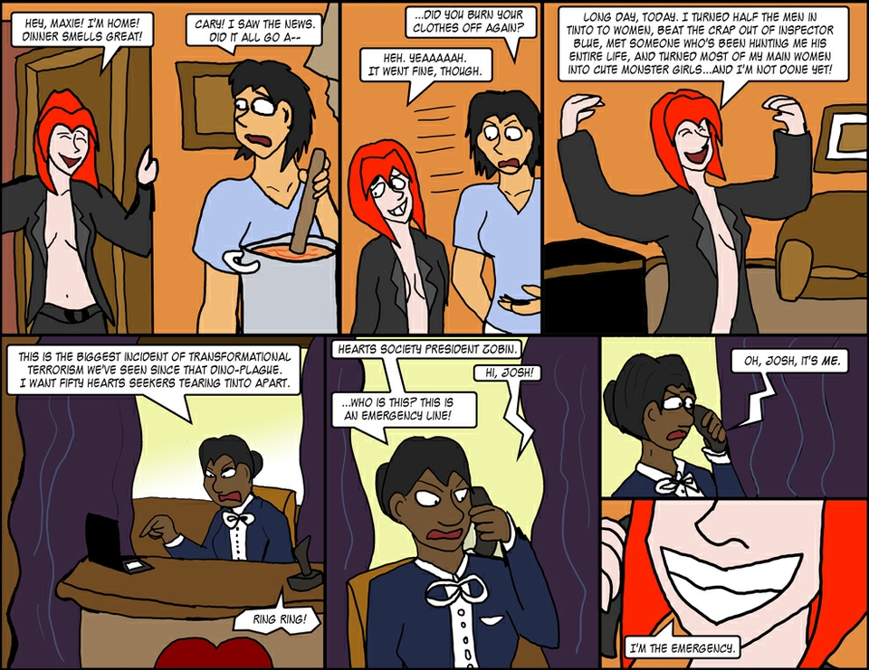 Ch 17, Pg 40, Cary comes home, threatens the prez