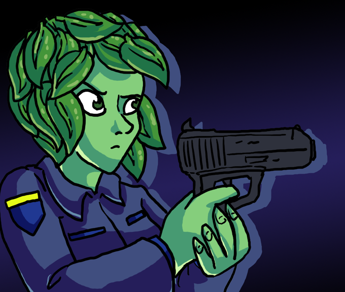 GUEST ART: Dryad Cop Phil by Merlin