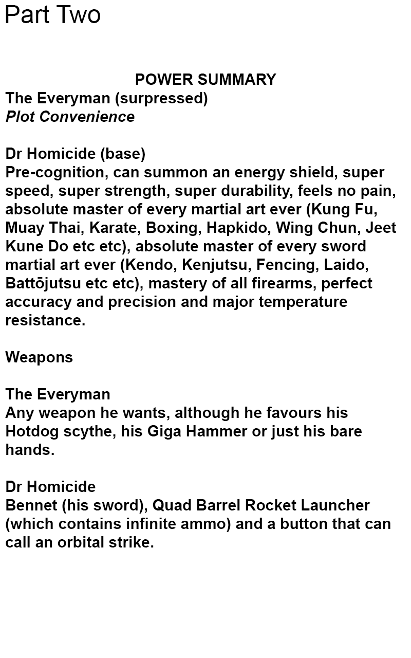 Part Two: Power Summary