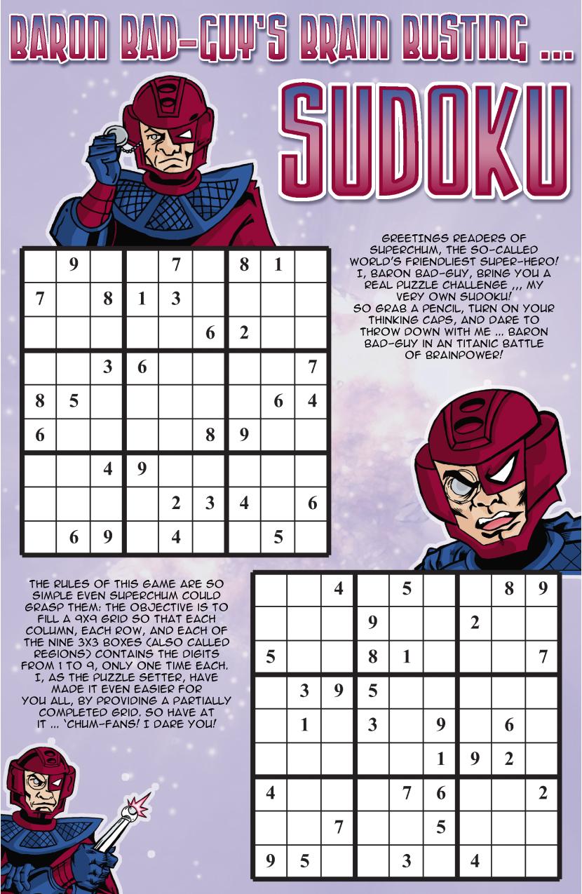 Baron Bad-Guy's Brain Busting Sudoku!