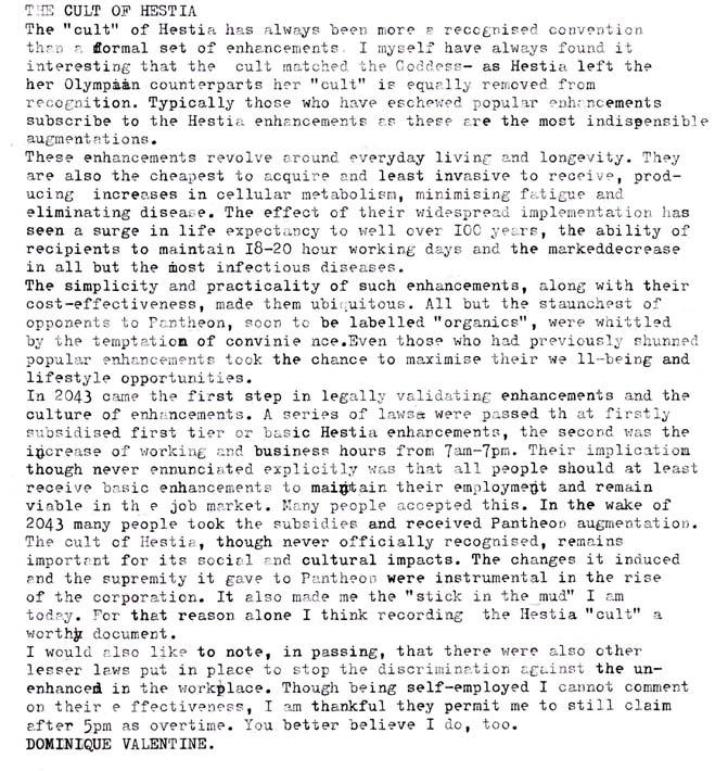 Cult Description - Hestia