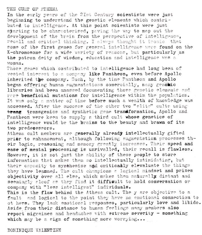 Cult Description - Athena