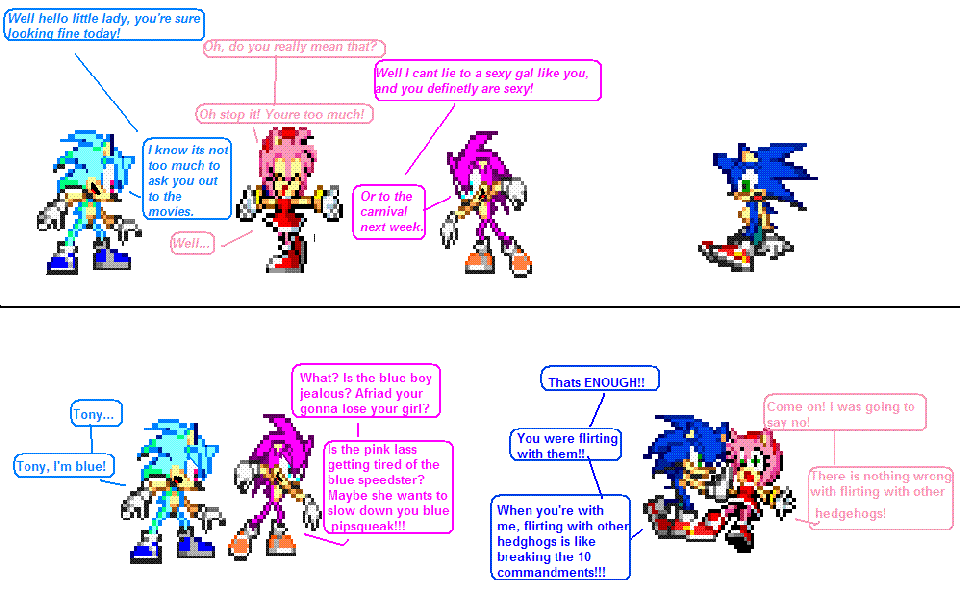  Sonic and the Gang  #12: Sonic turning "green"?