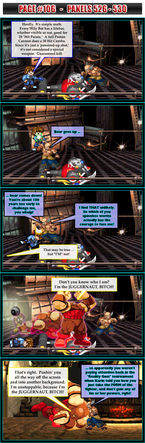 526-530 : Heihachi breaks the 'fourth wall' breakers.