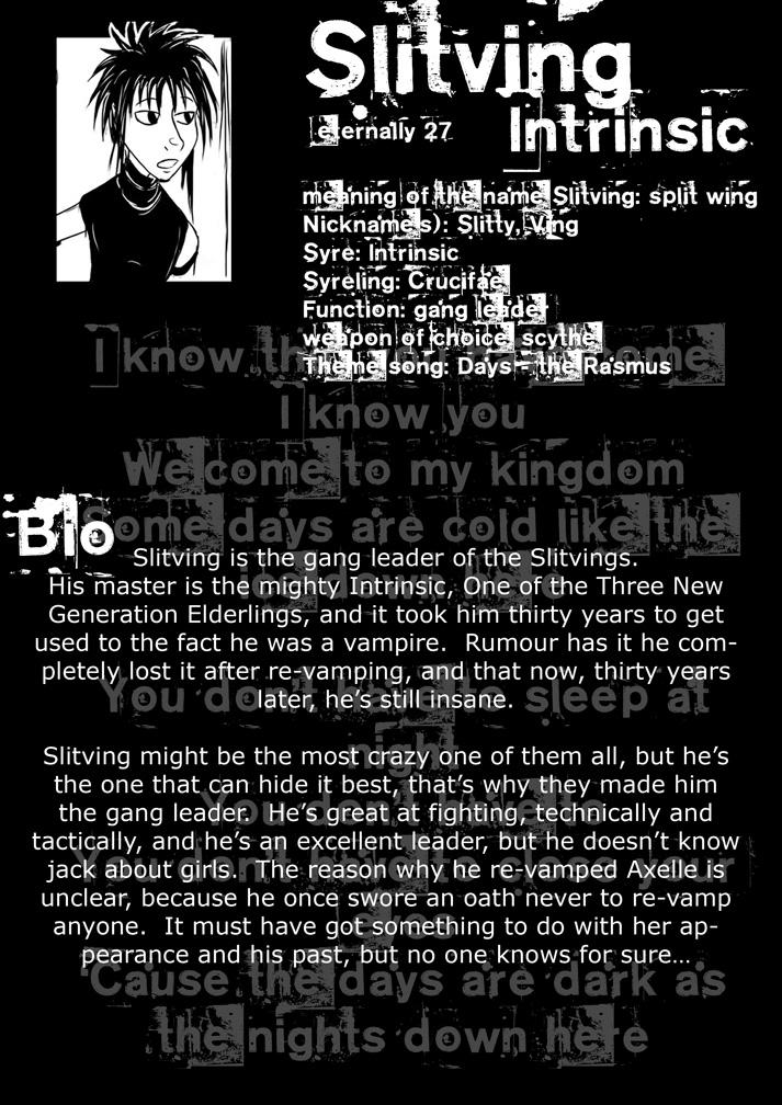 Extra: Slitving Character profile