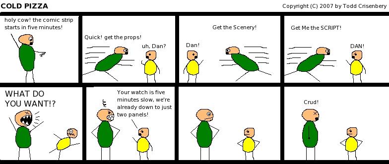 Late for comic strip