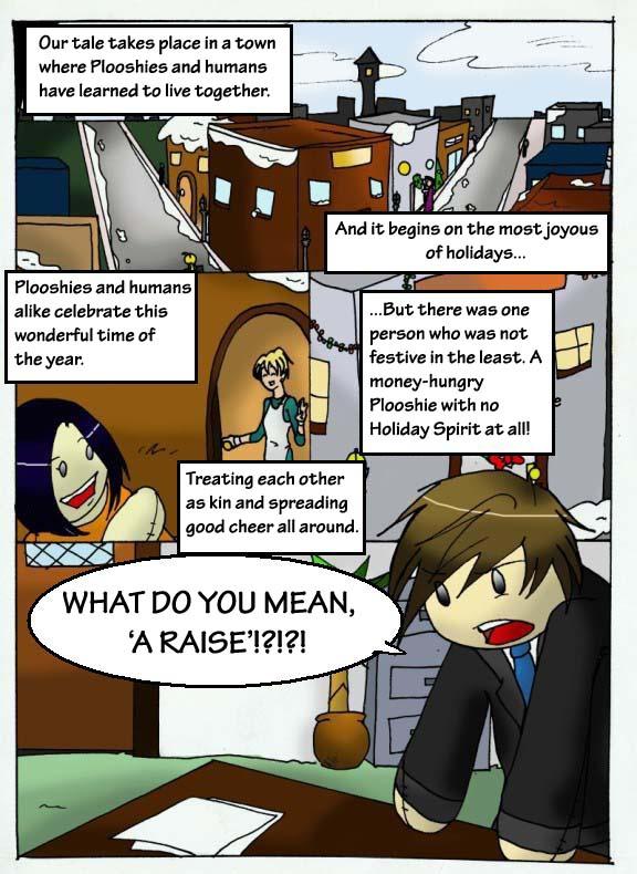 Plooshies - A Christmas Carol, Page One