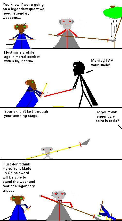 Monkay needs a weapon