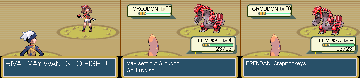 Luvdisc VS Groudon