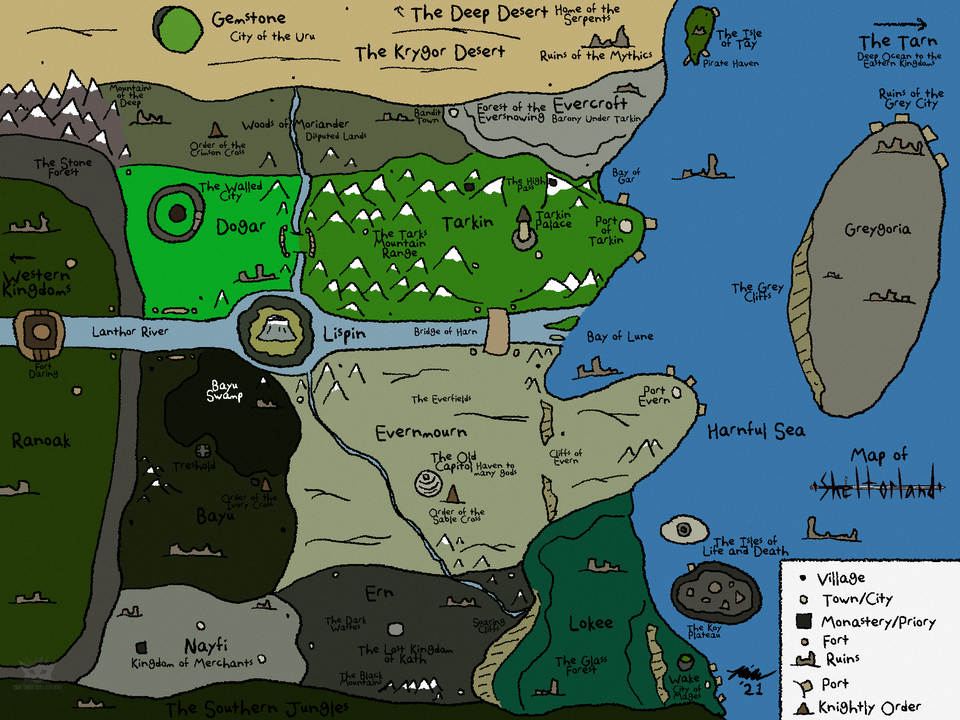 Sheltorland Map Revised