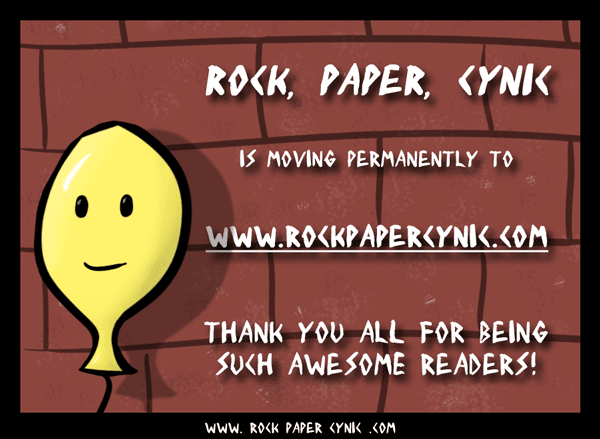 Moving to www.ROCKPAPERCYNIC.com