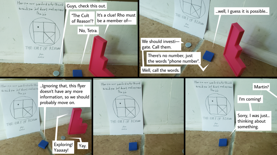 Strip 55: Fighting Flyer with...Wait, No, They're Not Fighting It
