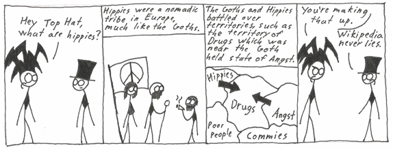 Hippies and Goths