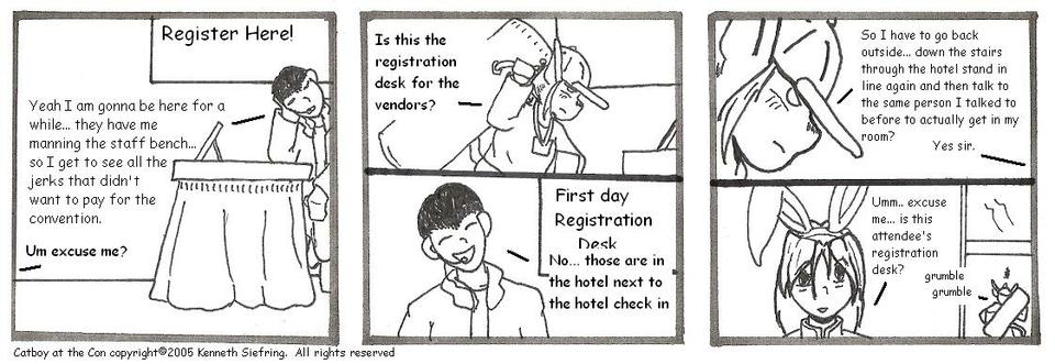 The Registration desk...