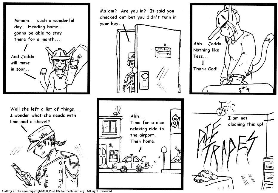 Leaving the convention... Tess Free!