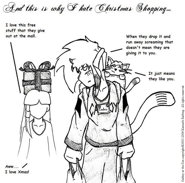 Filler Art:  This is why I hate Christmas Shopping