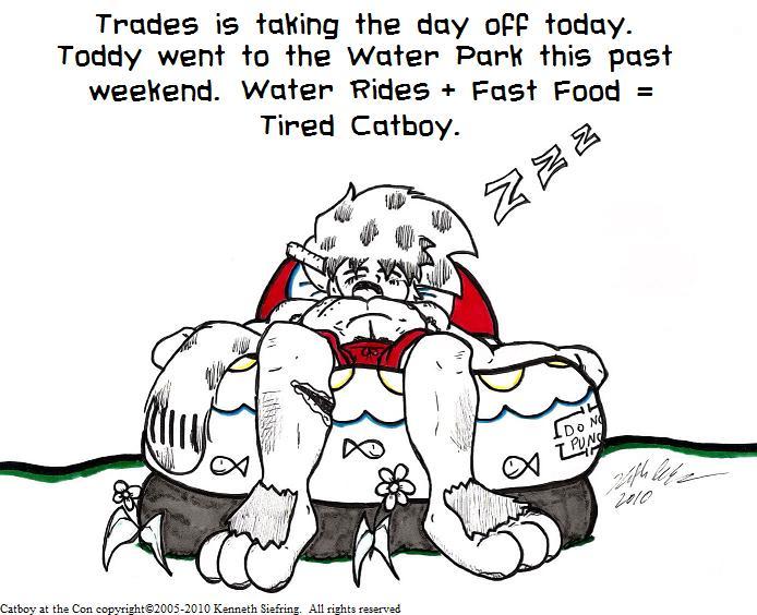 Catboy in a Swimming Pool..