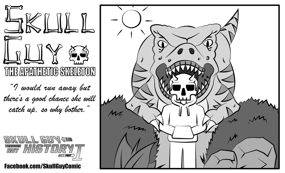 Cretaceous Park - Skull Guy, The Apathetic Skeleton - Skull Guy Throughout History I