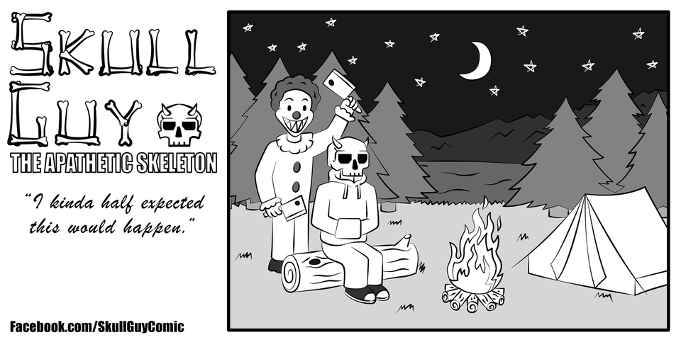 Camping - Skull Guy, The Apathetic Skeleton