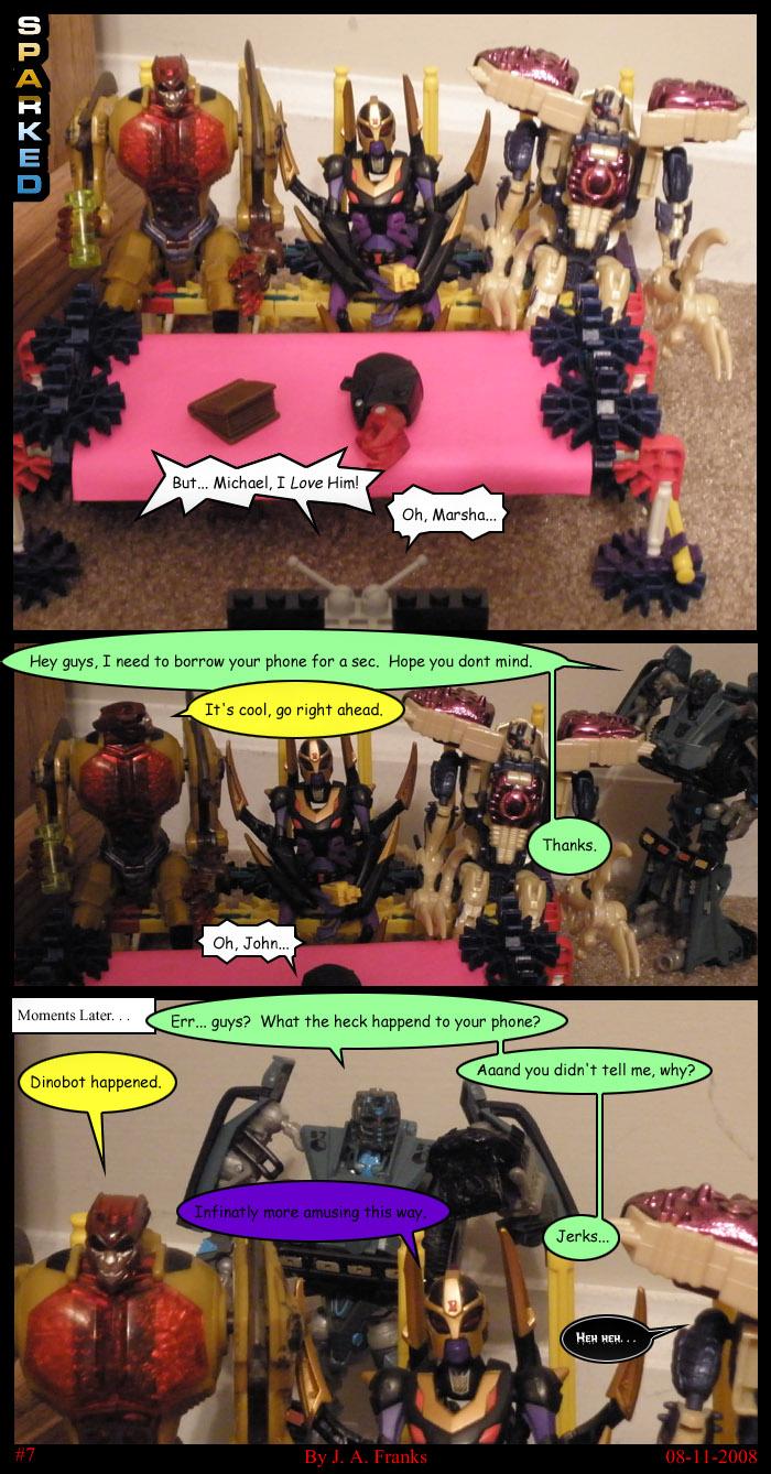 Dinobot not like telemarketers.