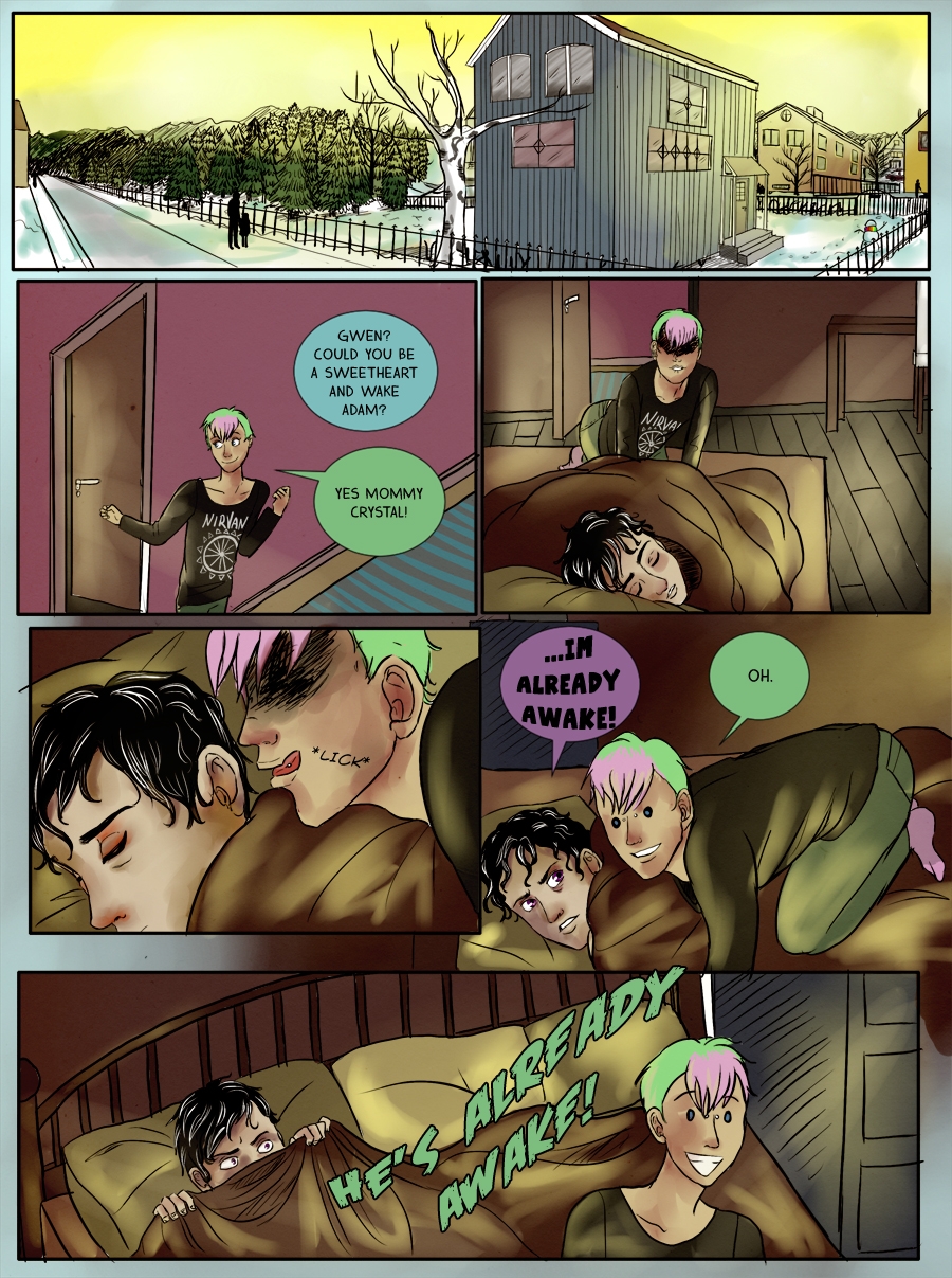 Page 25, Adam almost dies