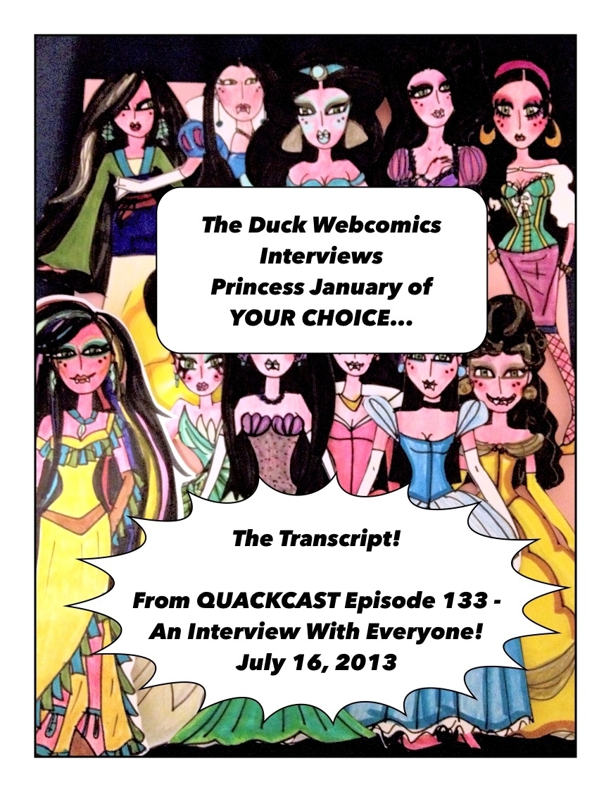 The Duck Webcomics Interviews Princess January of YOUR CHOICE... : The Cover