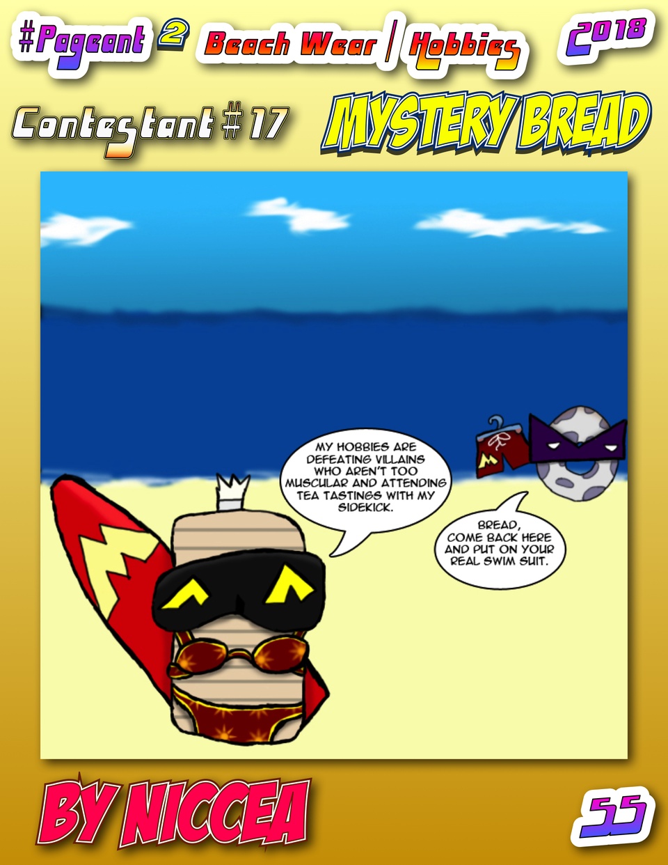 #Pageant #2 Pg. 55 : Beach Wear / Hobbies : Contestant #17 : Mystery Bread