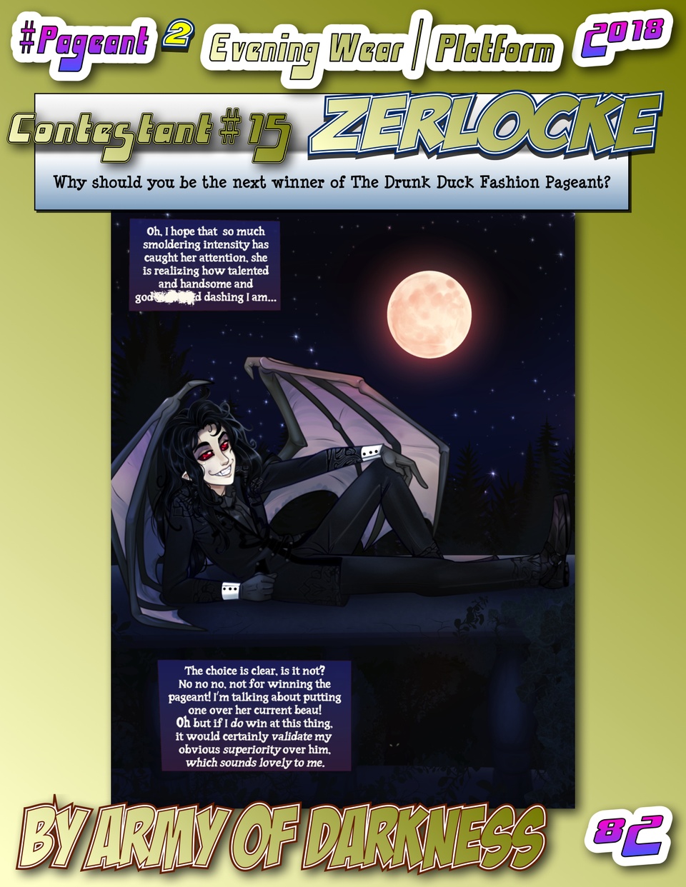 #Pageant #2 Pg. 82 : Evening Wear / Final Question : Contestant #15 : Zerlocke