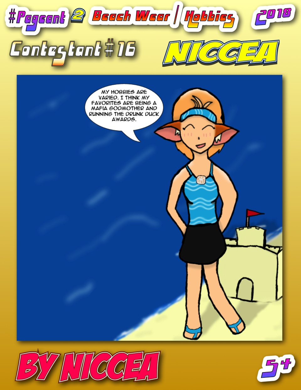 #Pageant #2 Pg. 54 : Beach Wear / Hobbies : Contestant #16 : Niccea