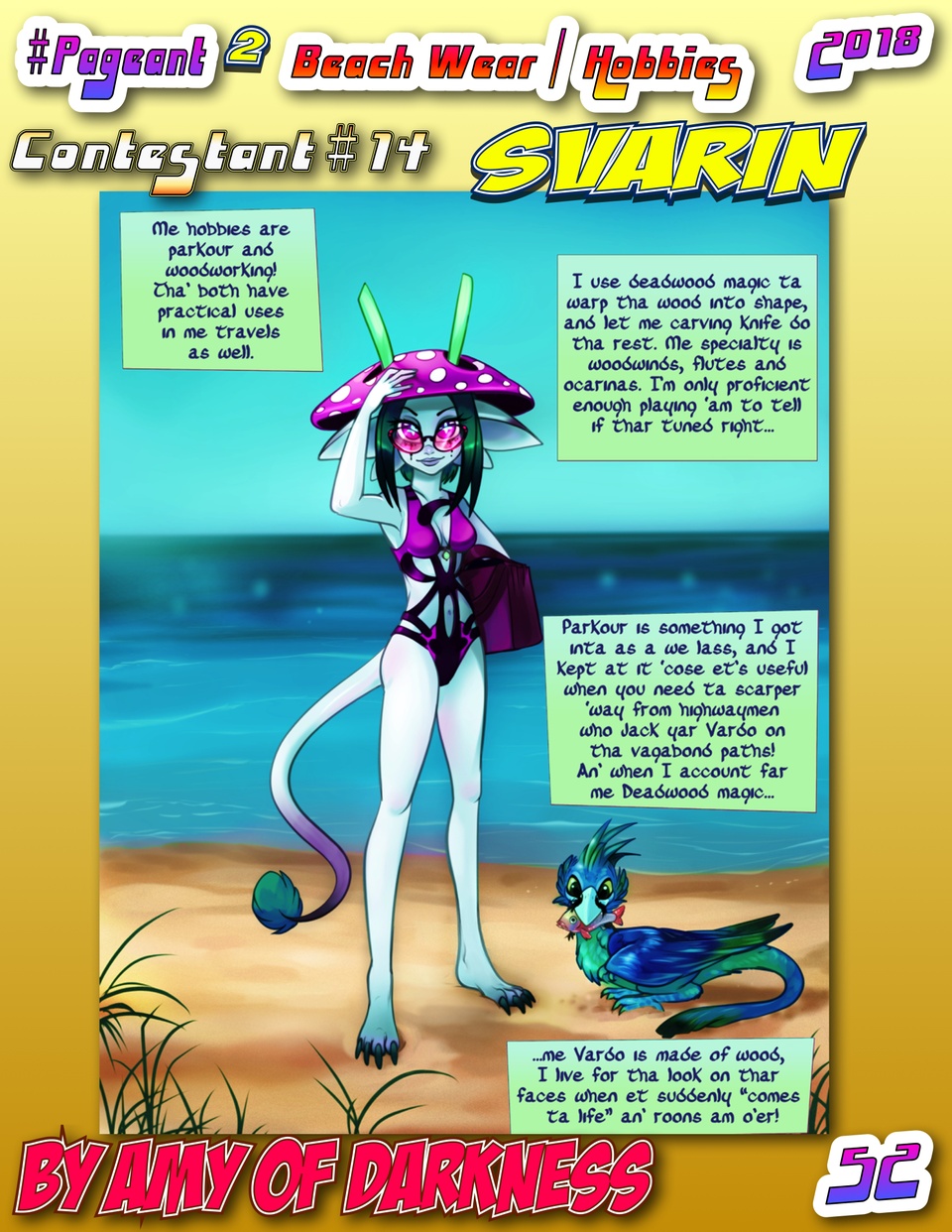 #Pageant #2 Pg. 52 : Beach Wear / Hobbies : Contestant #14 : Svarin