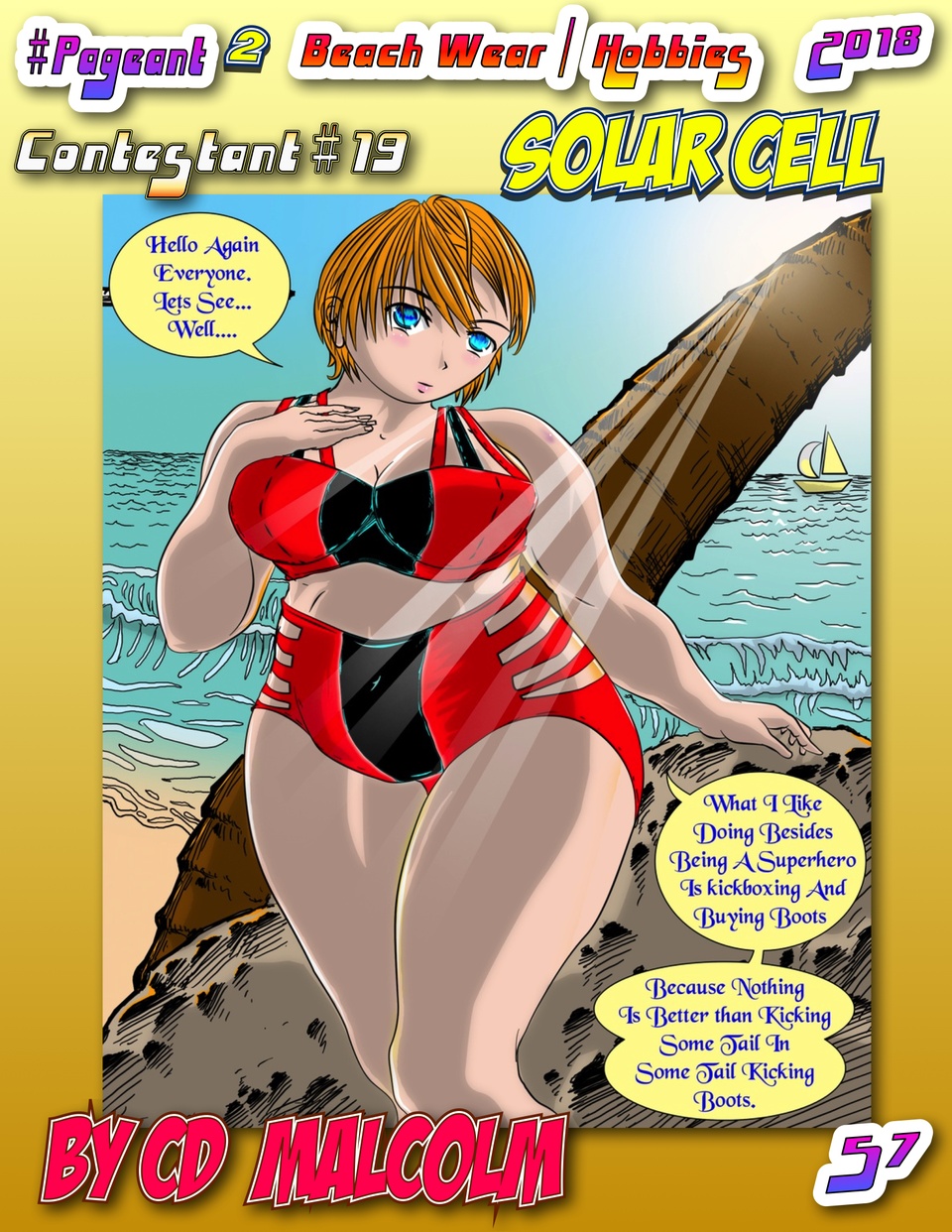 #Pageant #2 Pg. 57 : Beach Wear / Hobbies : Contestant #19 : Solar Cell