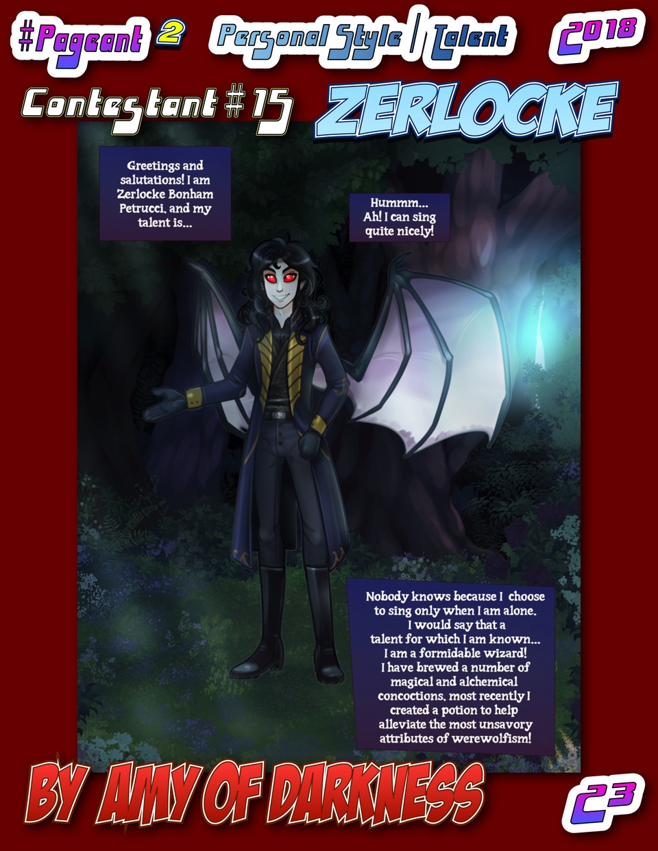 #Pageant #2 Pg. 23 : Personal Style / Talent Category : Contestant #15 : Zerlocke