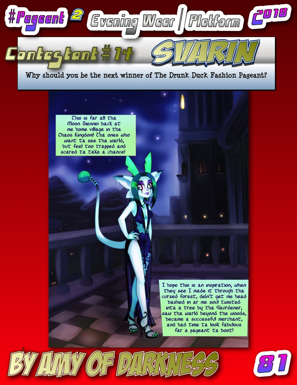  #Pageant #2 Pg. 81 : Evening Wear / Final Question : Contestant #14 : Svarin