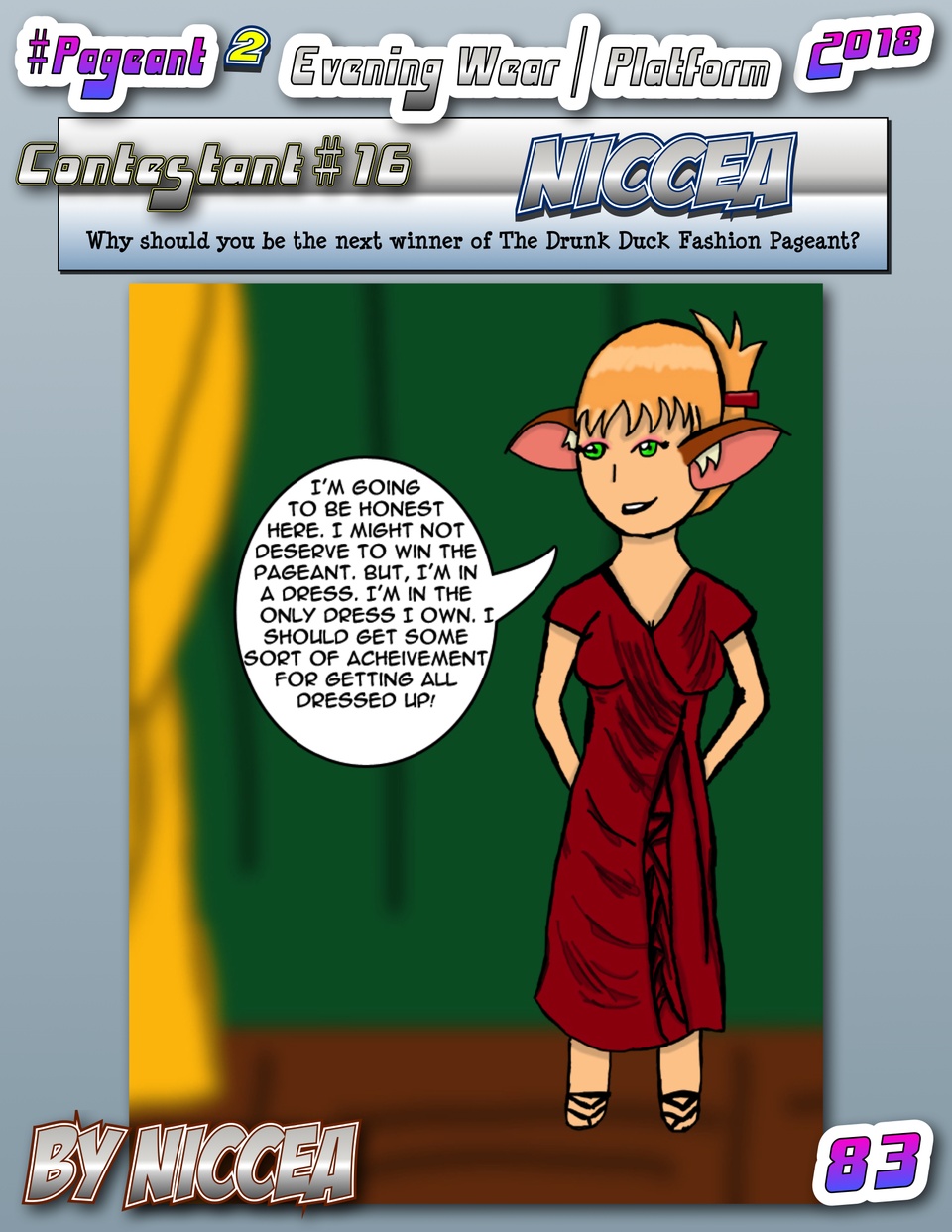 #Pageant #2 Pg. 83 : Evening Wear / Final Question : Contestant #16 : Niccea