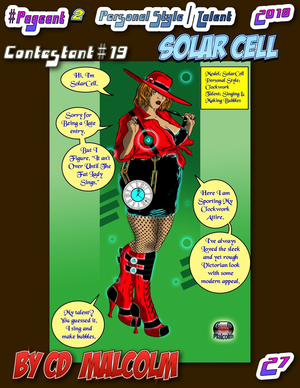 #Pageant #2 Pg. 27 : Personal Style / Talent Category : Contestant #19 : Solar Cell