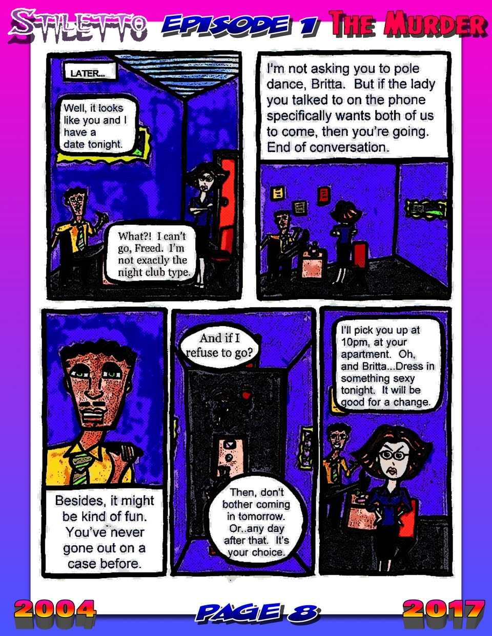 Stiletto : A Mystery Noir Webcomic Episode 1 pg. 8