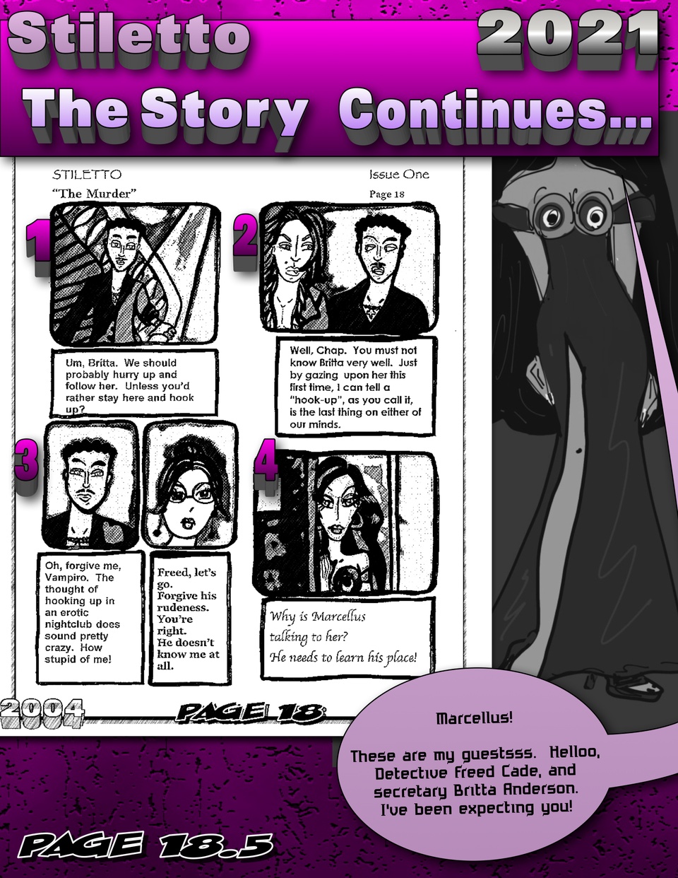 Stiletto : A Mystery Noir Webcomic Episode 1 pg. 18.5 (2021)