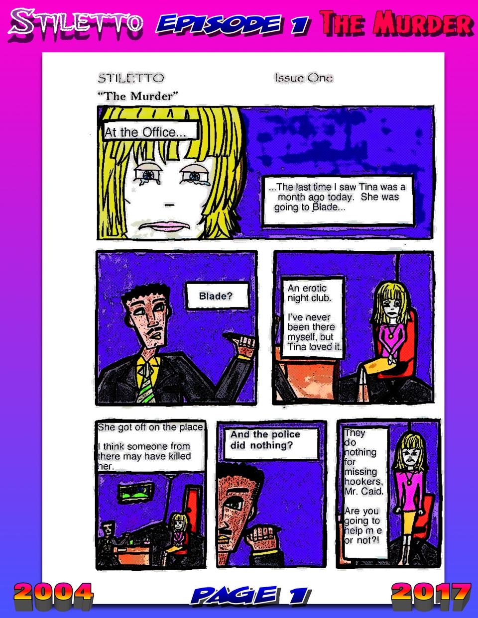 Stiletto : A Mystery Noir Webcomic Episode 1 pg. 1