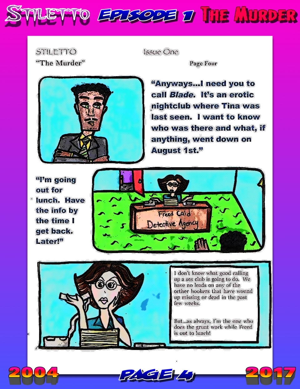 Stiletto : A Mystery Noir Webcomic Episode 1 pg. 4