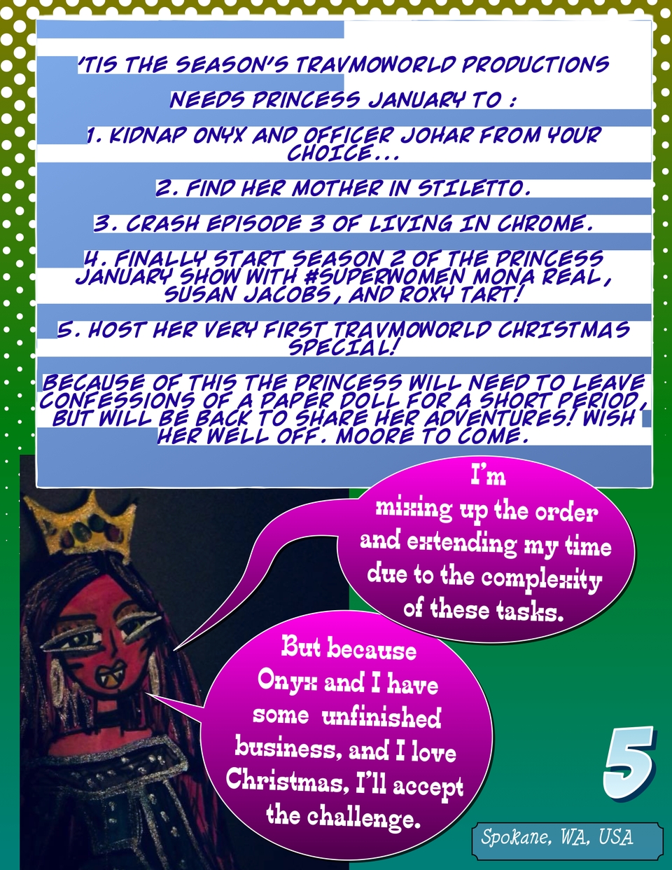 The Princess January Show : The Takeover : The TravmoWorld Christmas Special 2017 Pg. 5