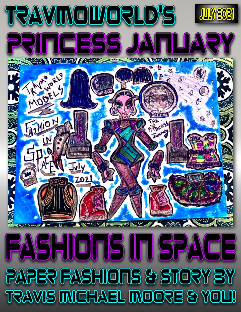 The Princess January Show 2021 : Fashions in Space, Filler Art Page!