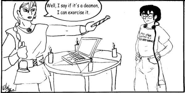 Bell, I-book and candle